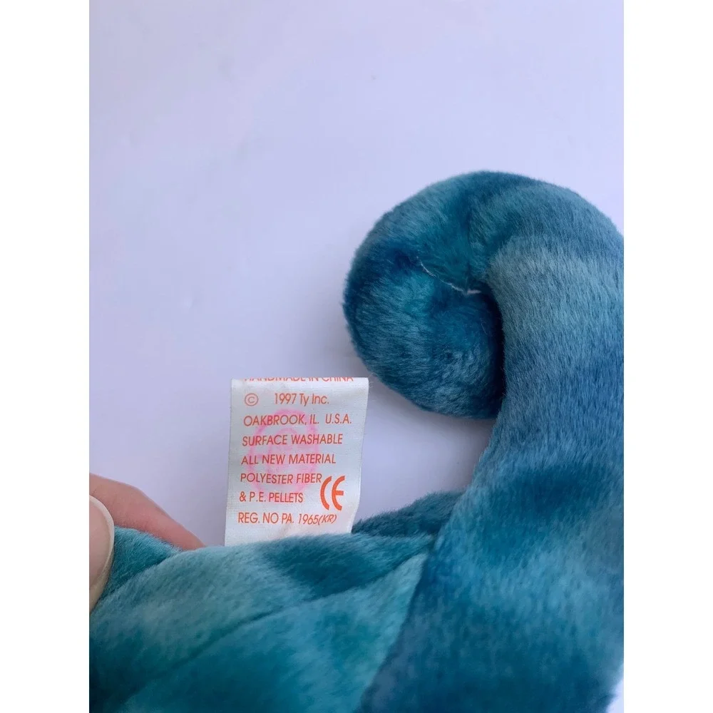Ty Beanie Babies‎ Iggy the Iguana 1997 Blue Tie Dye Plush Toy Vintage Collection